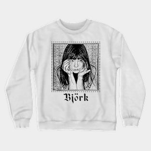 Björk /\/\/\ Aesthetic Fan Art Design Crewneck Sweatshirt